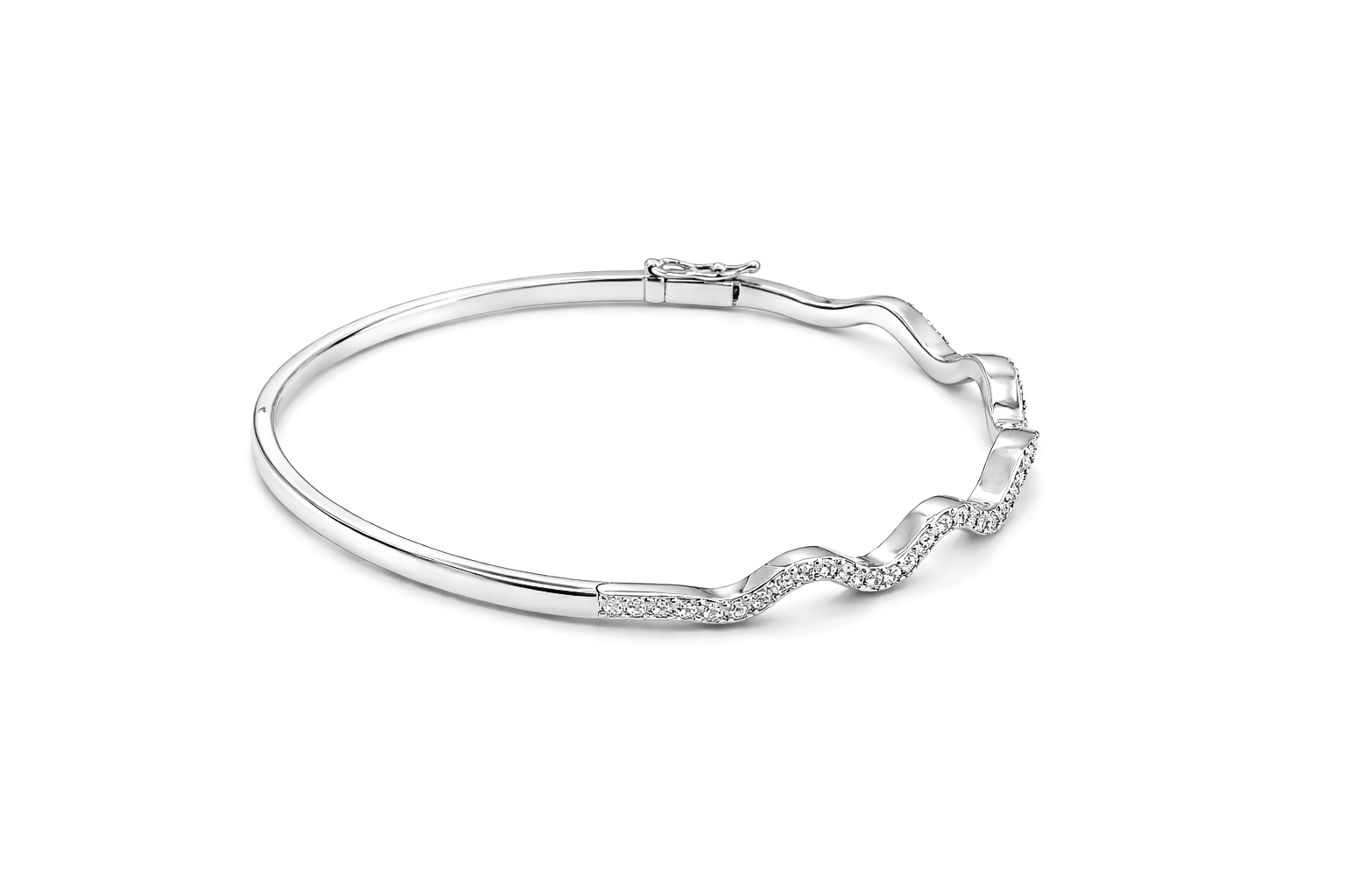 Diamond Bangles 18 KT   GW-10.70 G  NW-10.5 G   CVD-0.97 CTS  VVS