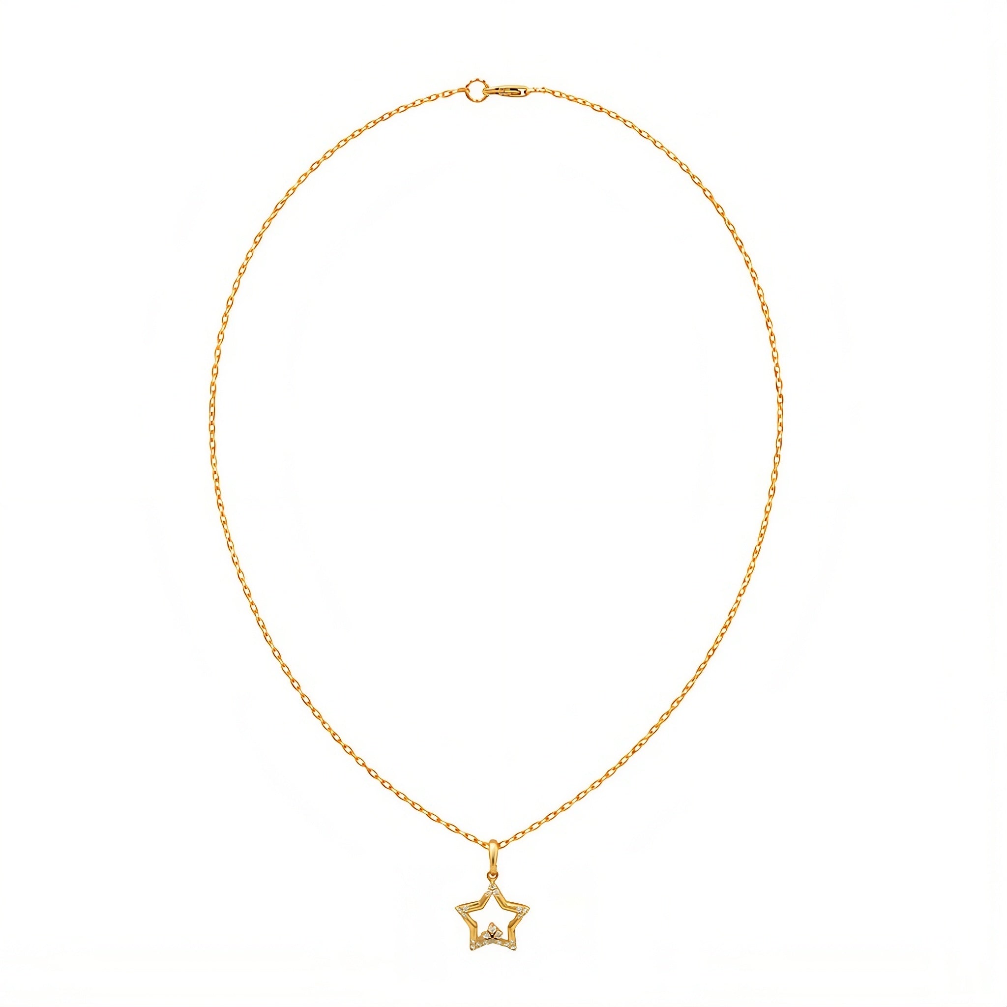 Pendant Necklace 18 KT GW-4.66 G  NW-4.61 G  CVD-0.24 CTS   VVS