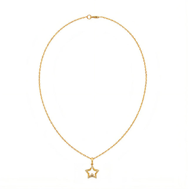 Pendant Necklace 18 KT GW-4.66 G  NW-4.61 G  CVD-0.24 CTS   VVS