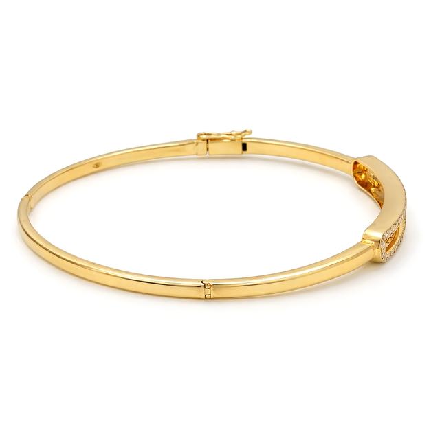 Diamond Bangles 18 KT  GW-11.37 G   NW-11.27 G   CVD-0.49 CTS   VVS