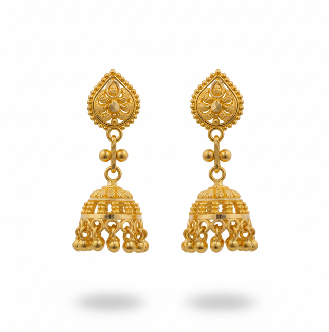 Gold Earrings 22KT 6.8 G