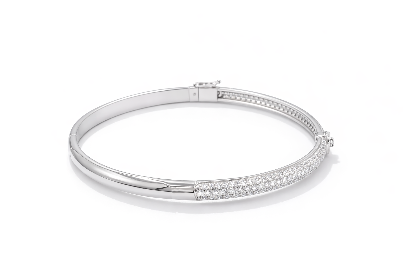 Diamond Bangles 18 KT   GW-11.34 G   NW-10.94 G   CVD-2 CTS  VVS