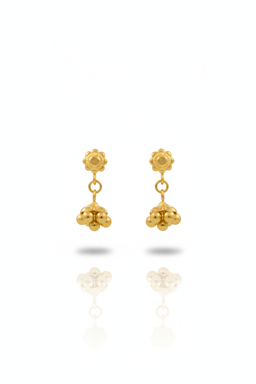 Gold Earrings 22KT 1.3 G