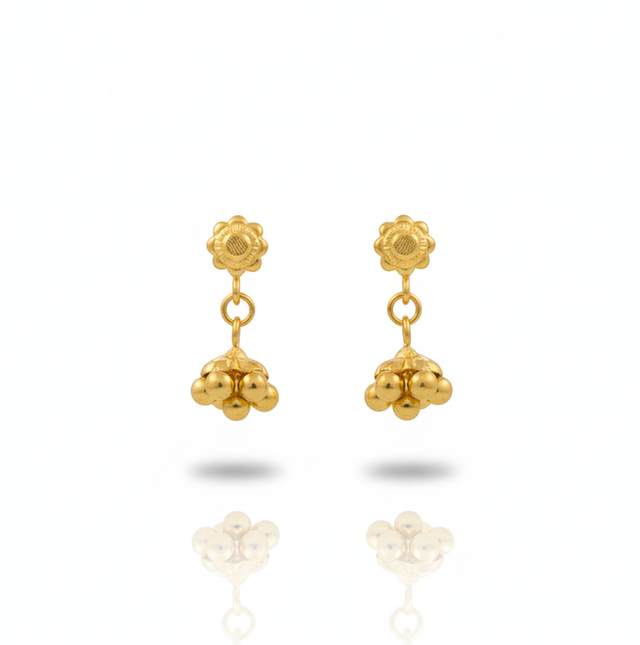 Gold Earrings 22KT 1.3 G