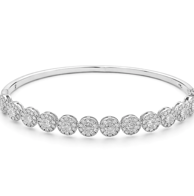 BANGLES 18 KT   GW-11.97 G   NW-11.41 G   CVD-2.79 CTS  VVS