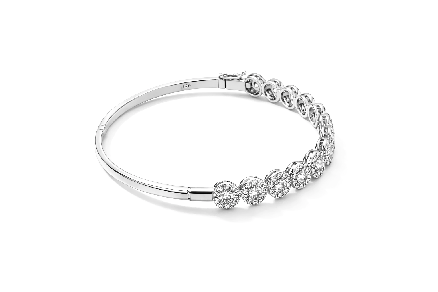 BANGLES 18 KT   GW-11.97 G   NW-11.41 G   CVD-2.79 CTS  VVS