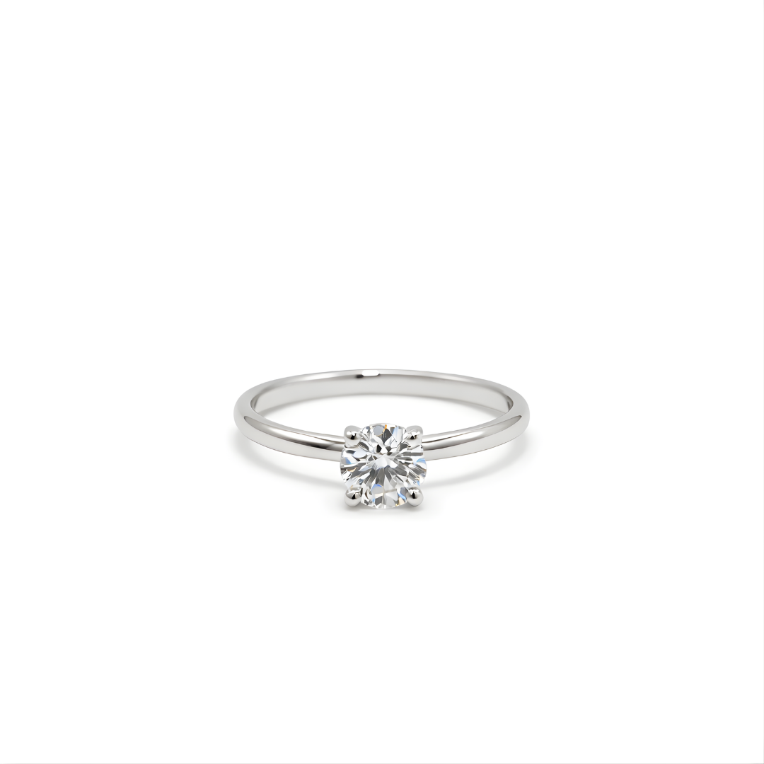 Diamond Ring 18 KT   GW-2.27 G   NW-2.09 G   CVD-0.11/0.81 CTS  VVS