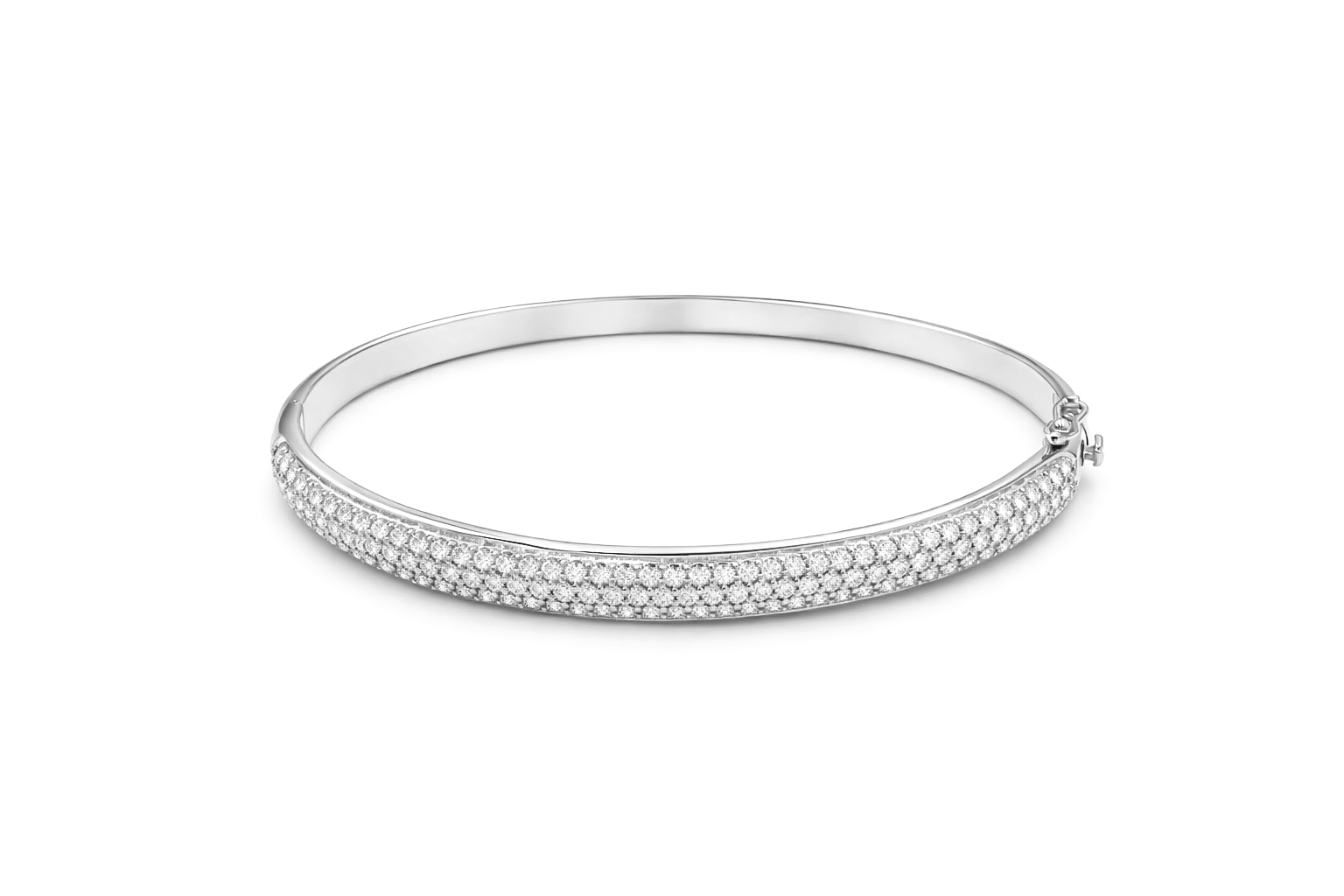 Diamond Bangles  18 KT    GW-13.23 G   NW-12.94 G   CVD-1.47 CTS  VVS