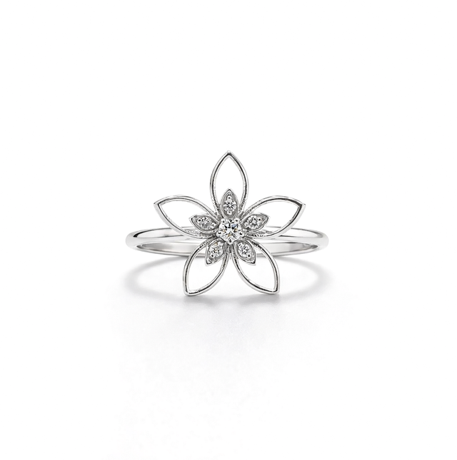 Diamond Ring 18 KT GW-2.24 G   NW-2.22 G CVD-0.12 CTS VVS