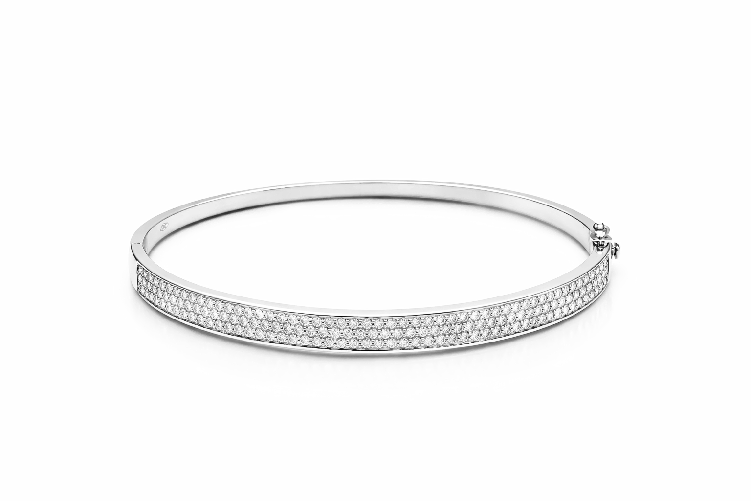 Diamond Bangles 18 KT   GW-11.83 G   NW-11.52 G   CVD-1.59 CTS  VVS