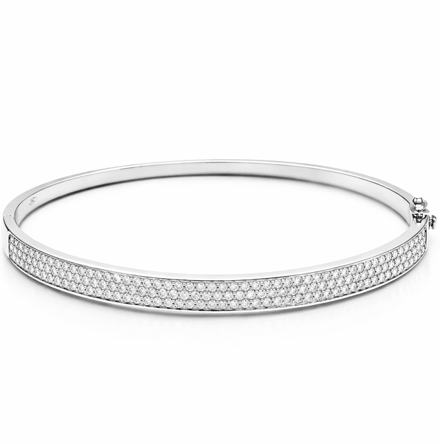 Diamond Bangles 18 KT   GW-11.83 G   NW-11.52 G   CVD-1.59 CTS  VVS