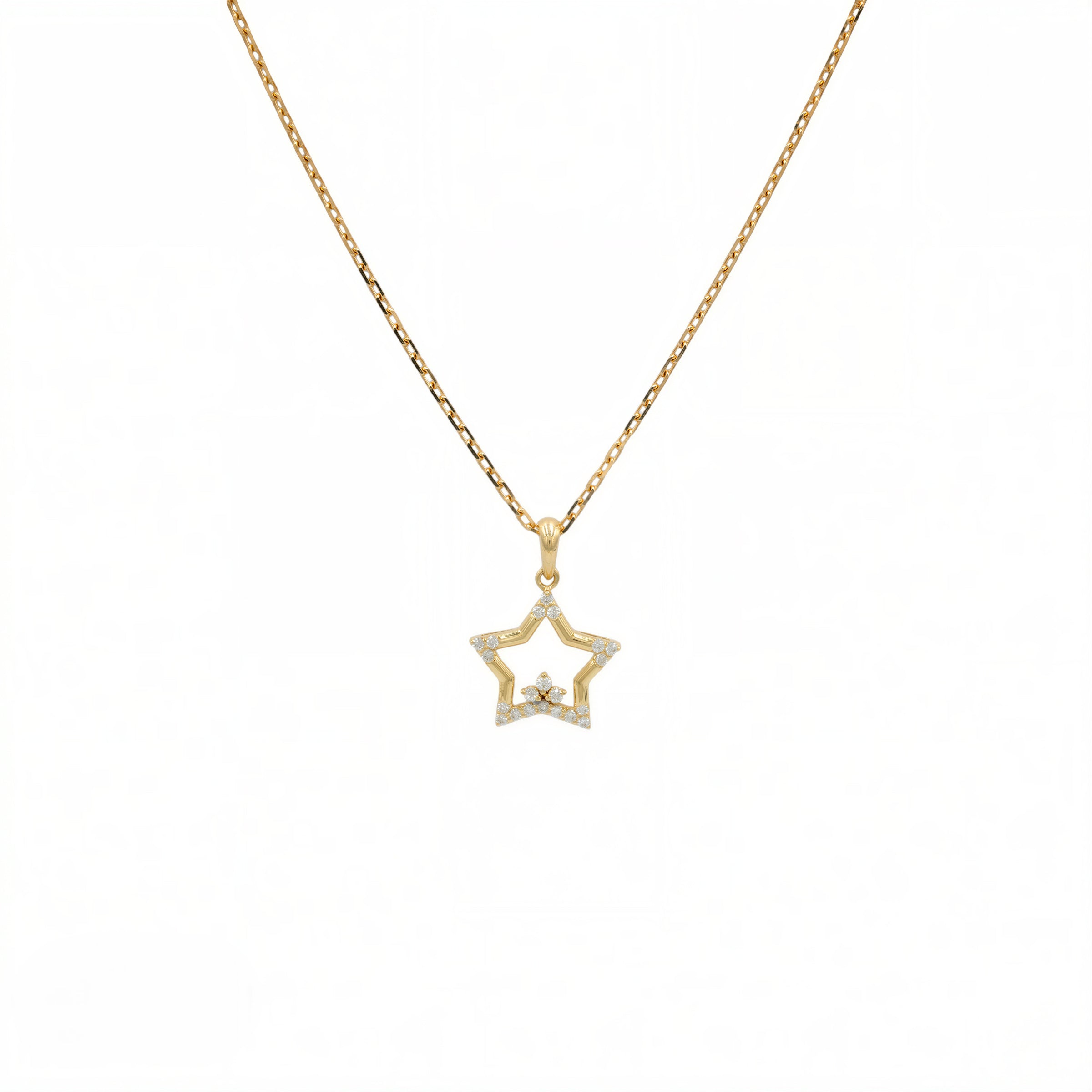 Pendant Necklace 18 KT GW-4.66 G  NW-4.61 G  CVD-0.24 CTS   VVS