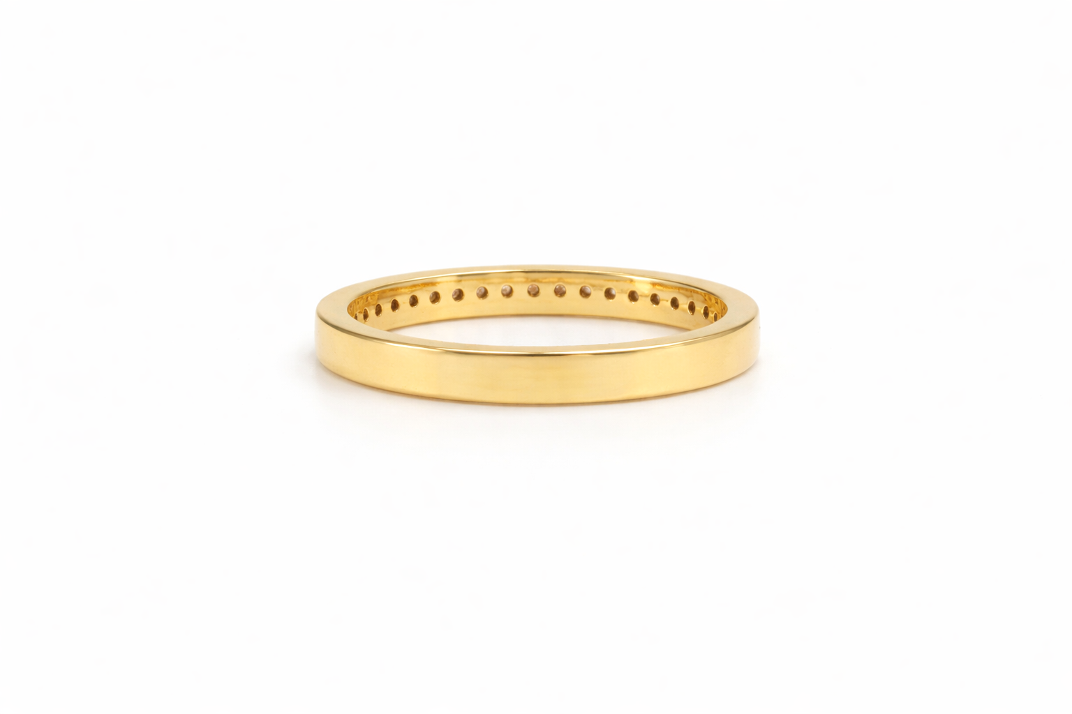 Diamond Gold Ring  18 KT   GW-3.6 G   NW-3.56 G   CVD-0.22 CTS  VVS