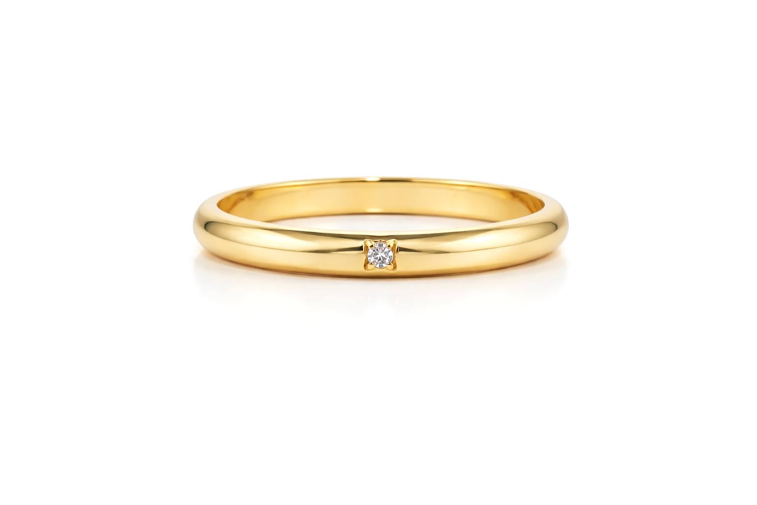 Diamond Gold Ring 18 KT  GW-2.7 G   NW-2.7 G   CVD-0.01 CTS  VVS
