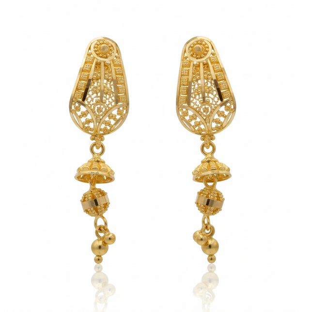 Gold Earrings 22KT 7.4 G