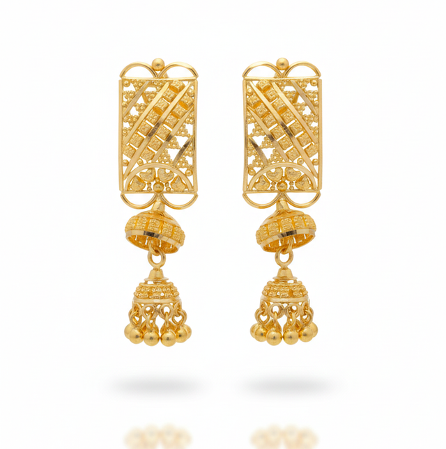 Gold Earrings 22KT 7.6 G