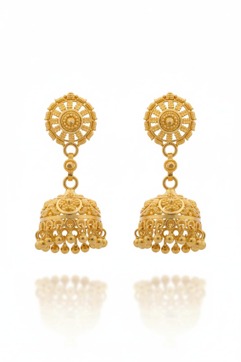 Gold Earrings 22KT 9.2 G