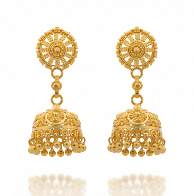 Gold Earrings 22KT 9.2 G