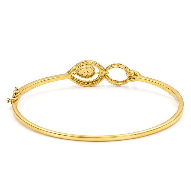 Diamond Bangles 18 KT  GW-11.31 G   NW-11.15 G   CVD-0.81 CTS  VVS