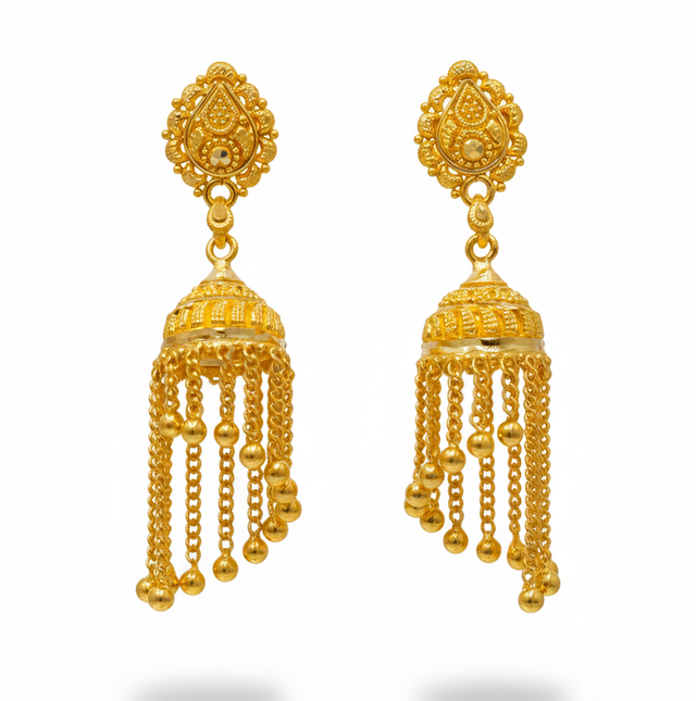 Gold Earrings  22KT 8.6 G