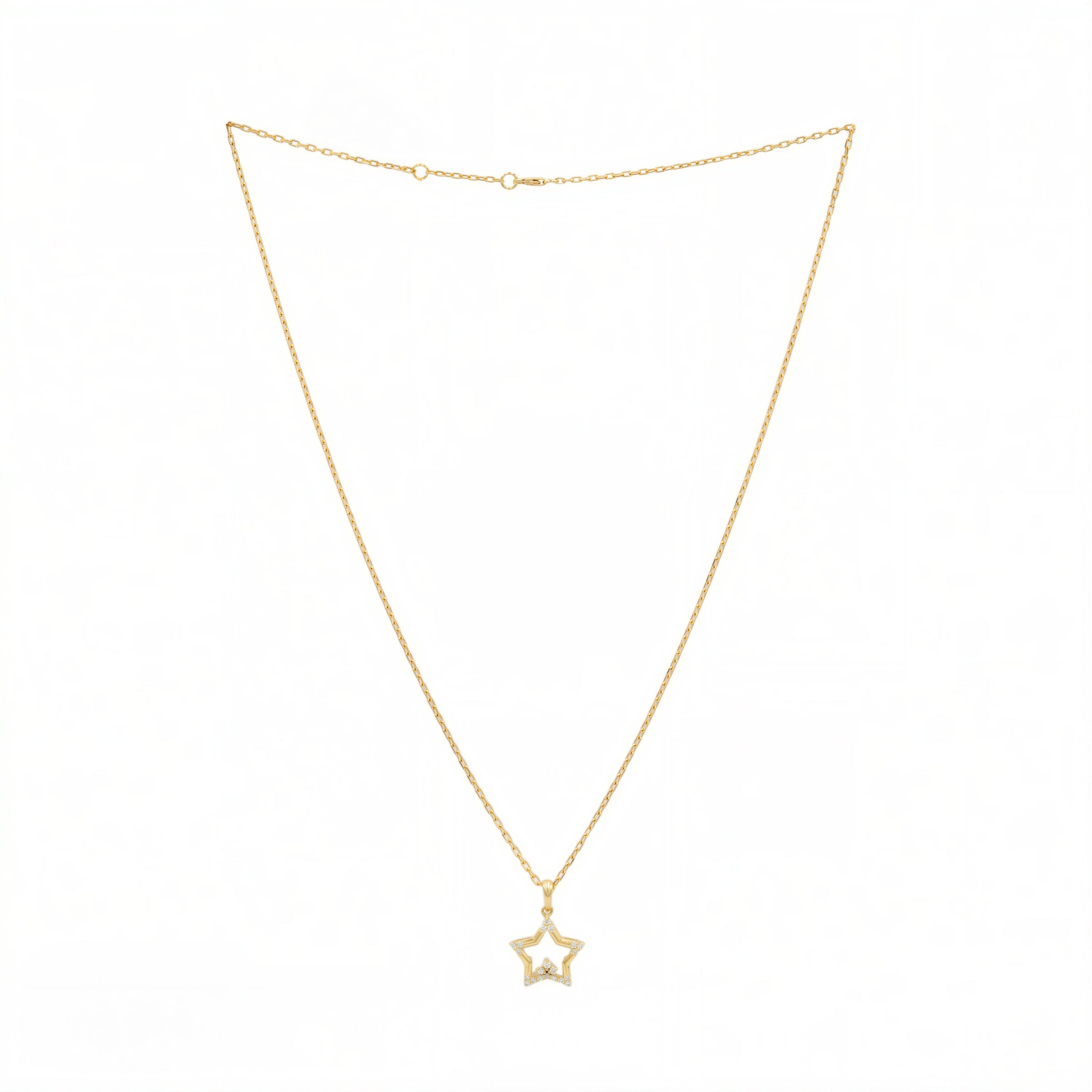 Pendant Necklace 18 KT GW-4.66 G  NW-4.61 G  CVD-0.24 CTS   VVS