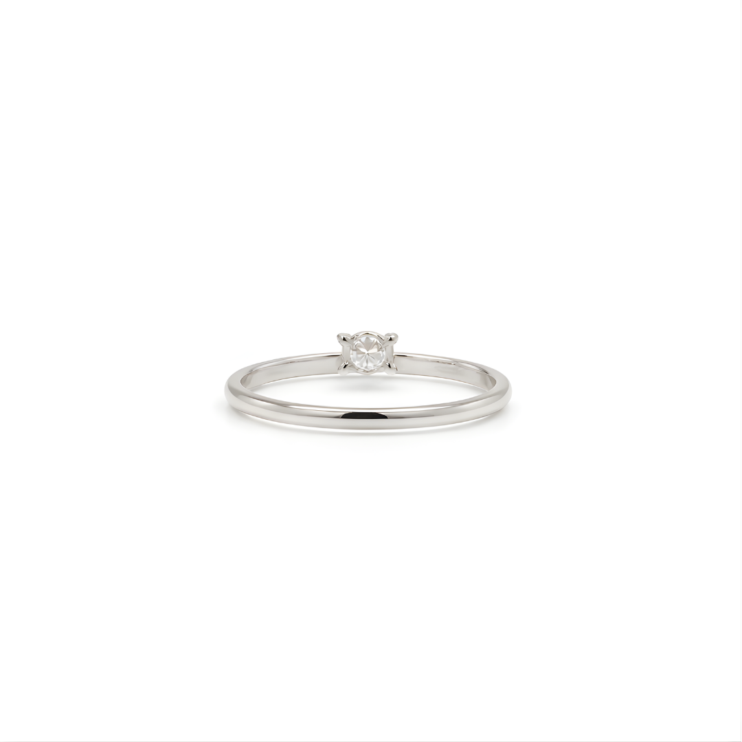 Diamond Ring 18 KT   GW-2.27 G   NW-2.09 G   CVD-0.11/0.81 CTS  VVS