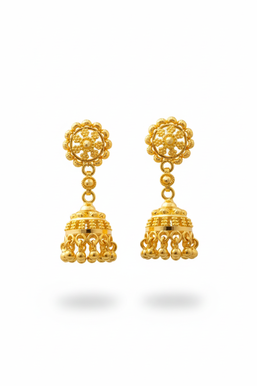 Gold Earrings 22 KT 5.6 G