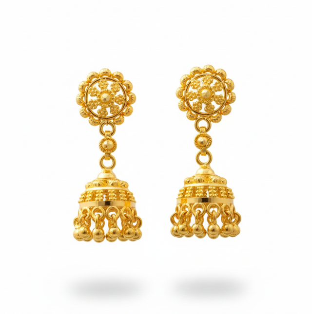 Gold Earrings 22 KT 5.6 G