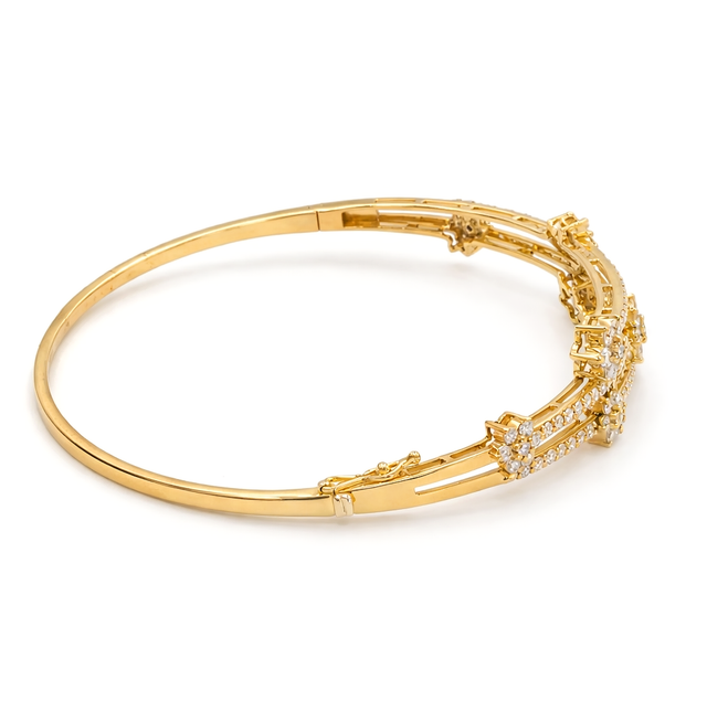 Diamond Bangles 18 KT  GW-12.25 G   NW-11.79 G   CVD-2.3 CTS  VVS