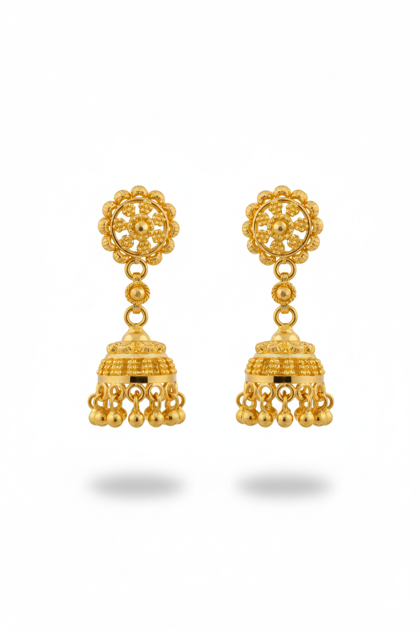 Gold Earrings 22 KT 5.6 G