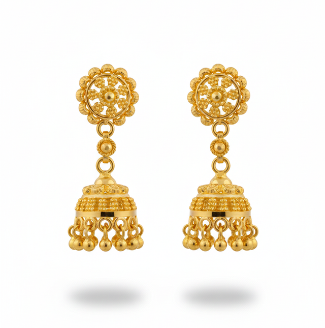Gold Earrings 22 KT 5.6 G