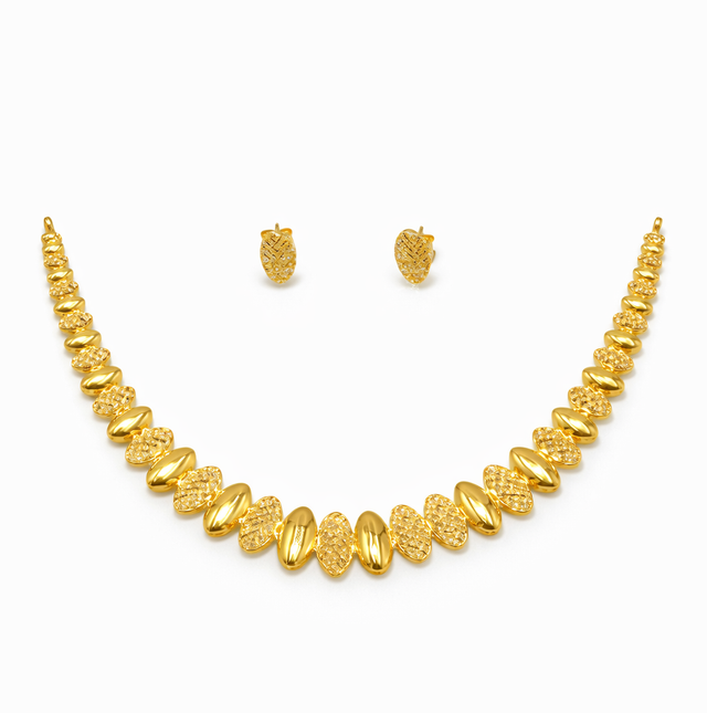 Gold NECKLACE SET  22KT  14 G