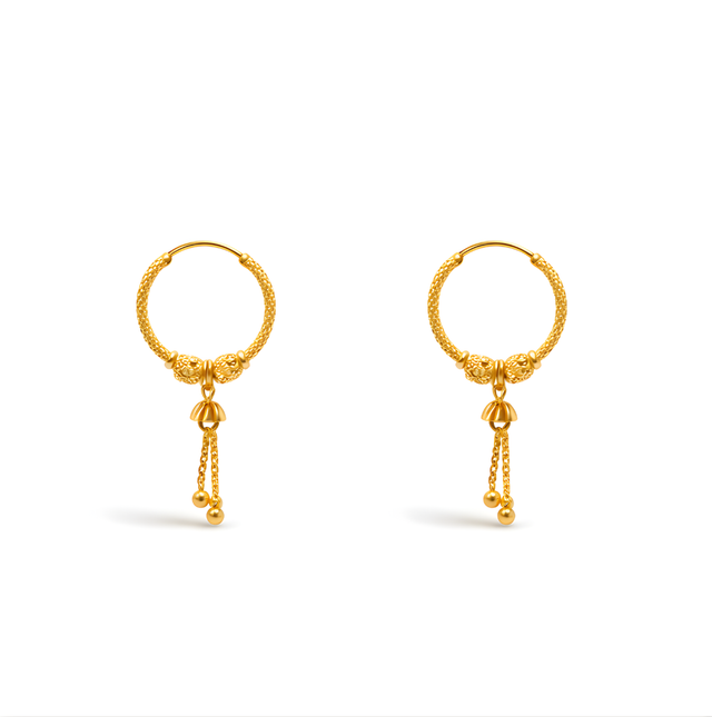 Gold Earrings 22KT 3 G