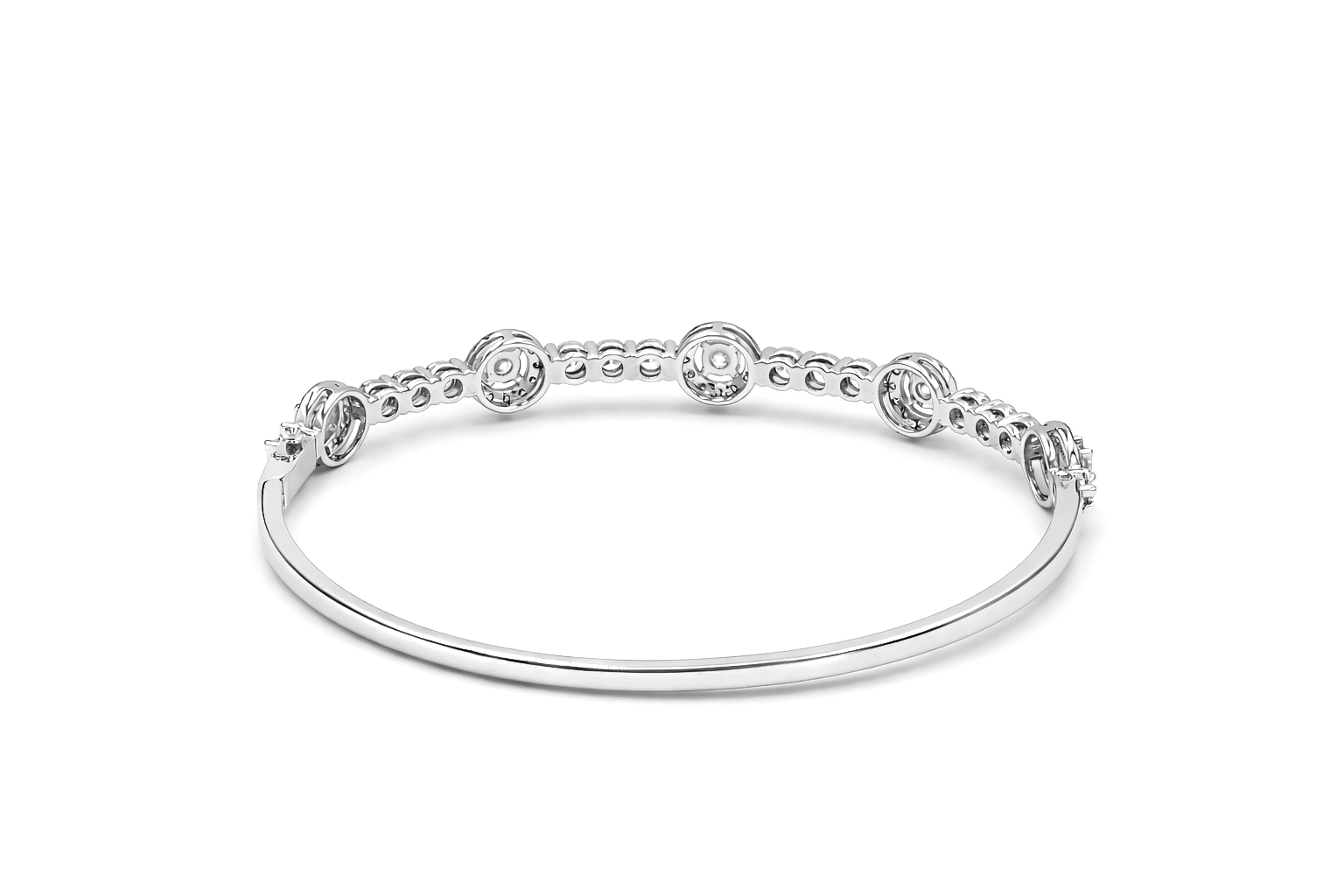 Diamond Bangles  18 KT  GW-10.76 G   NW-10.14 G   CVD-3.1 CTS  VVS