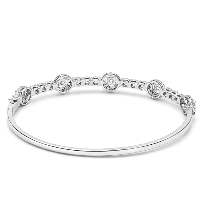Diamond Bangles  18 KT  GW-10.76 G   NW-10.14 G   CVD-3.1 CTS  VVS