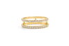 Diamond Gold Ring 18 KT  GW-3.5 G   NW-3.39 G   CVD-0.55 CTS  VVS