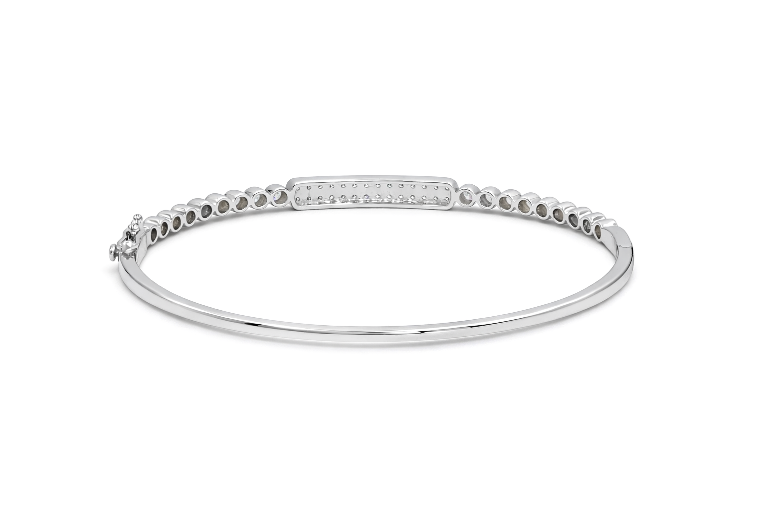Diamond Bangles 18 KT GW- 9.8 G   NW-9.59 G   CVD-1.03 CTS  VVS