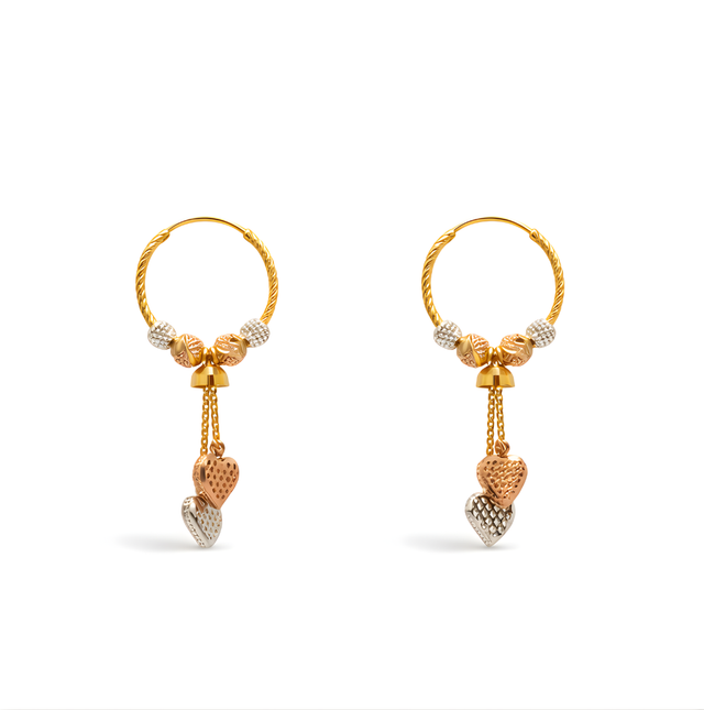 Gold Earrings 22KT 5.9 G