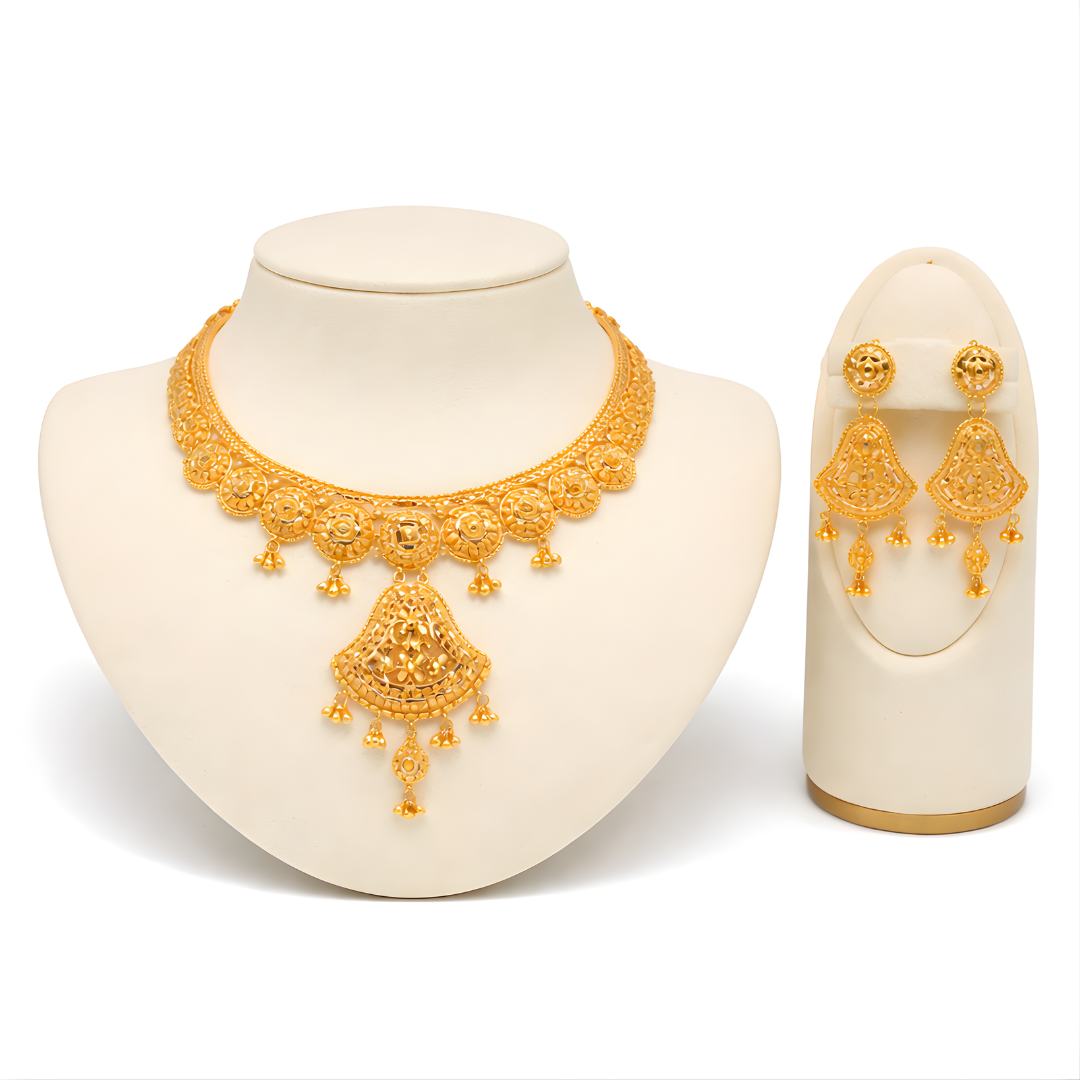 Necklace Set 22KT  38.1 G