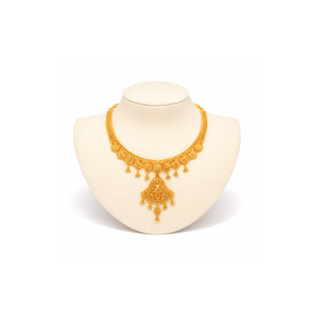 Necklace Set 22KT  38.1 G