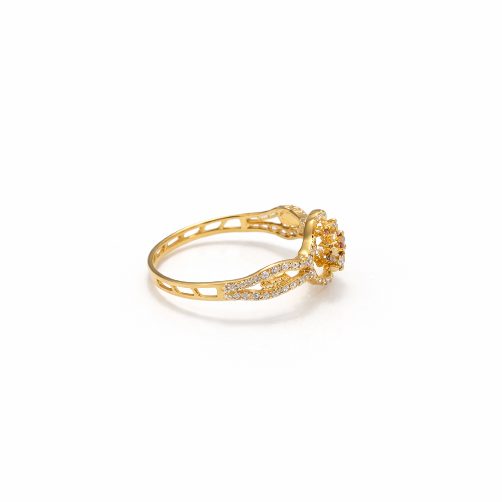 Gold Red Ring 22KT 1.5 G