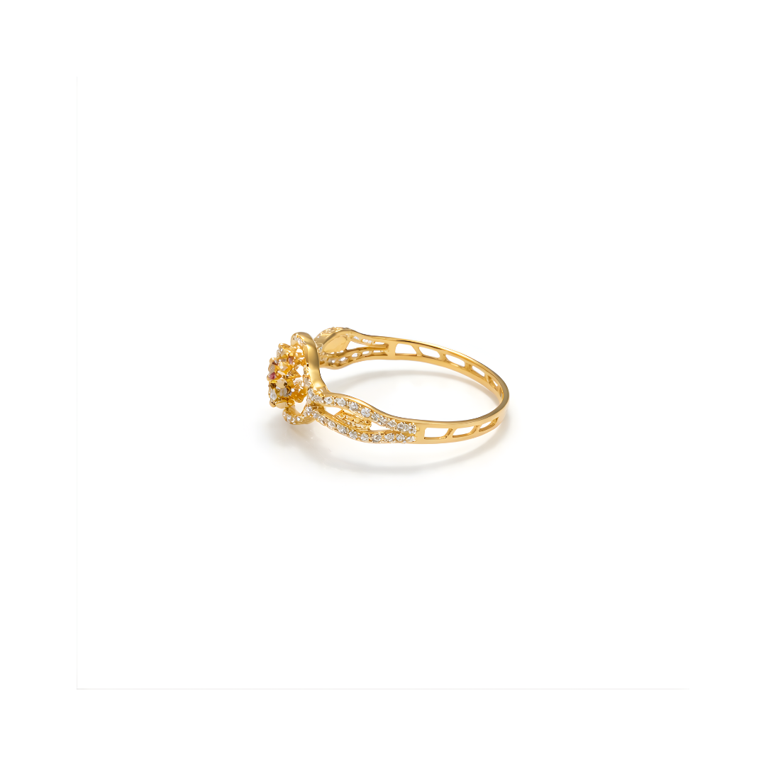 Gold Red Ring 22KT 1.5 G