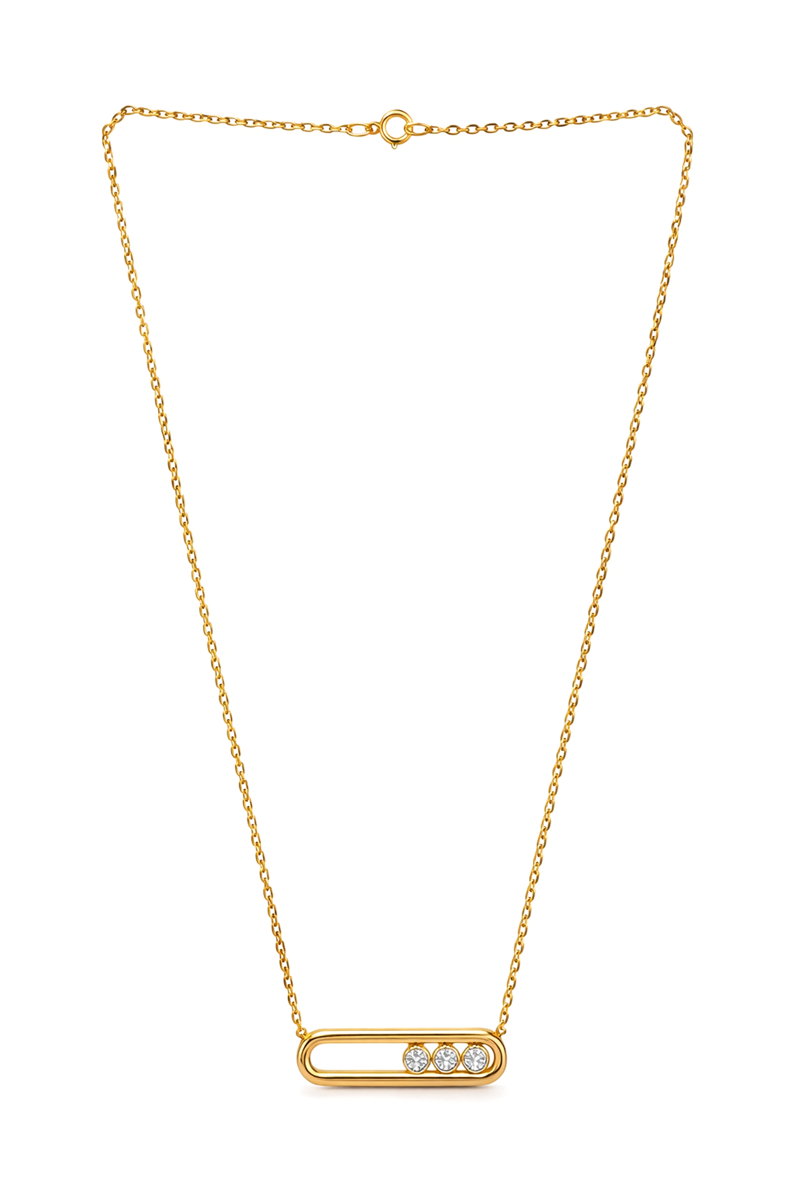 Pendant Necklace  18KT GW-7.51 G   NW- 7.45 G  CVD- 0.28 CT  VVS